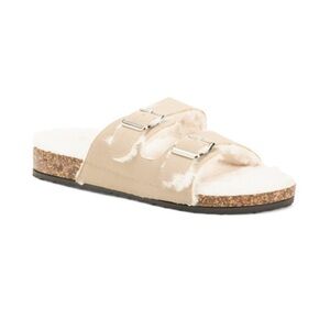 NICOLE MILLER
Cozy Double Strap Footbed Sandals
